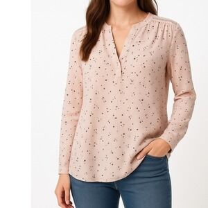 Womens Floral Print 3/4 Sleeve Blouse L‎ Pink Black Beige  Chic Soft Top Cure